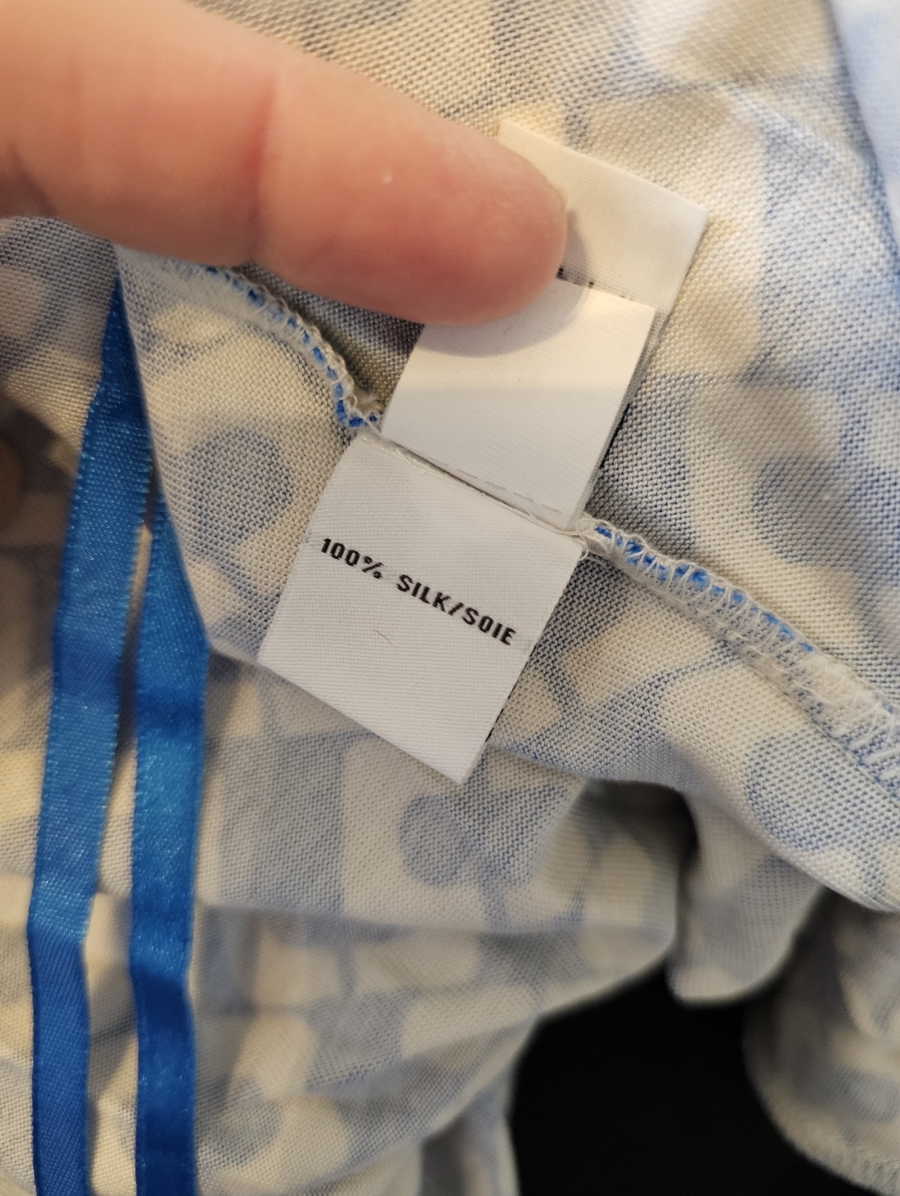 Diane Von Furstenberg Blue & White Geometric Wrap Dress - Picture 6 of 7